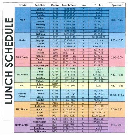 lunch schedule-24